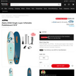 Alpha 2022 Single Layer Inflatable 10'4" Stand Up Paddle Board (SUP) $349.99 + Shipping / $0 Pickup @ Torpedo7 (Club Members)
