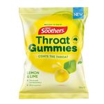 Soothers Throat Gummies 150g (Lemon & Lime/Butter-Menthol) 2 for $4 (Usually $5 Each) @ The Warehouse