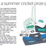 Win 5 Tix to New Zealand V Australia Test, Feb 3, Eden Park, Blackcaps Shirt, Cooler Bag, Finger