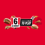 Play 6 & Shout Game for a Chance to Win Free Food ($5 Min Spend to Claim in Season Mode) @ KFC App