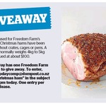 Win a Freedom Farm Half Ham (Worth $100) from The Dominion Post