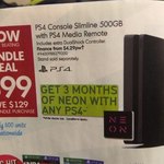 PS4 500GB plus Media Remote $399 @ The Warehouse