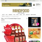 Win 1 of 2 O’Canada Maple Syrup Packs from Mindfood