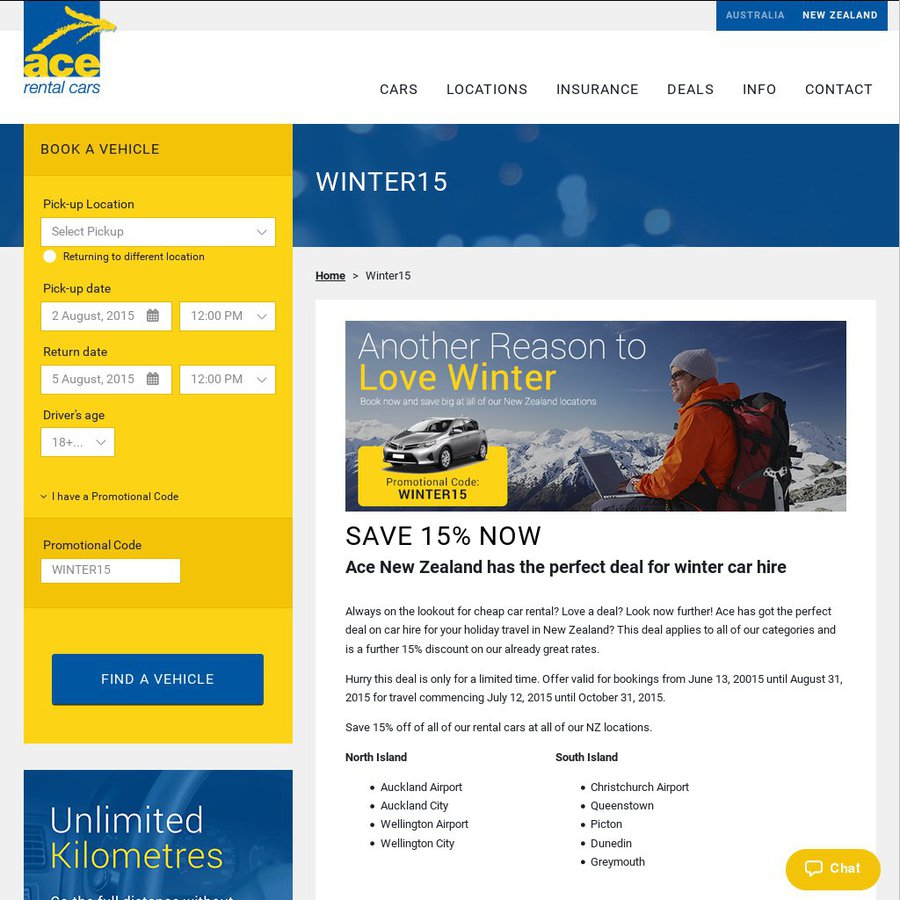 Save 15 on Car Rental Ace Rental Cars ChoiceCheapies