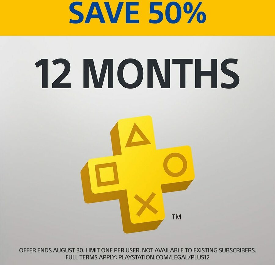 12 Month PlayStation Plus Subscription $44.95 (Normally $89.90 ...