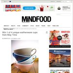 Win 1 of 4 May Time Earthenware Cups from Mindfood