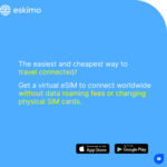 Free 1.5GB of Global Data (Virtual eSIM, Data Valid for 2 Years) @ Eskimo.travel