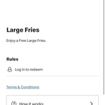 Free Large Fries @ McDonald's App