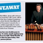 Win a Double Pass to New Zealand Symphony Orchestra's Bold Worlds from The Dominion Post (Wellington)