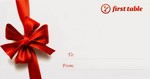 Boxing Day Sale: 25% off First Table Gift Vouchers