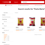 Pasta Maria Penne, Fusilli and Elbow 500g Packs $0.89 Each @ The Warehouse