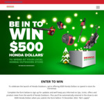 Win $500 'Honda Dollars' @ Honda Outdoors