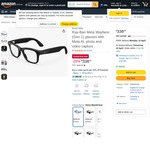 Ray-Ban Meta Wayfarer (Gen 1) From A$351.27 (~NZ$427.13) Delivered (Save 25%) @ Amazon AU