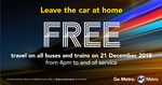 Free Public Transport This Friday (21/12) from 4pm @ Auckland Transport