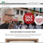 50% off Glasses & Sunglasses for a Single Pair (Limited Range) @ Specsavers