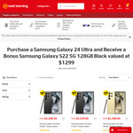Buy Samsung Galaxy S24 Ultra 5G from $2,298, Get Bonus Samsung Galaxy S22 128GB Black (2024 Production, Worth $1299) @ NL