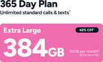 Kogan Extra Large plan (32GB/m + unlimited calls & texts AU & NZ) on 365 Days plan for $20.83/m