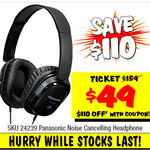 $110 off Panasonic RP-HC200GU (Better than RP-HC200) Noise Cancelling Headphones - $49 @ JB Hi-Fi