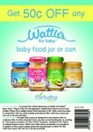 $0.50 off The Retail Price of Wattie’s for Baby Baby Food