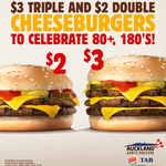 Burger King - $2 Double Cheeseburgers, $3 Triple Cheeseburgers [June 20-24, 11am - 4pm]