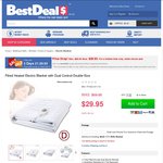 Electric Blanket with Dual Control-Double-Size $29.95 (Was:$69.95) + Shipping @ BestDealsCoNz