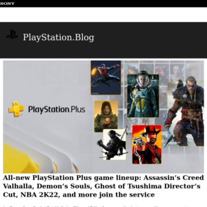 All-new PlayStation Plus game lineup: Assassin's Creed Valhalla, Demon's  Souls, Ghost of Tsushima Director's Cut, NBA 2K22, and more join the  service – PlayStation.Blog