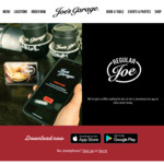 Free Coffee with 'Regular Joe' App Download @ Joes Garage