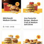 Any Favourite Burger, Fries & Soft Drink - Medium Combo $8, Large Combo $9 (New Accounts) @ McDonald's App