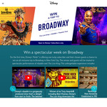 Win Return Flights for 4 (2A/2C) to New York, 7 Nights Hotel, Broadway Shows + More (Worth $19,710) from Disney (Disney+ Subs)