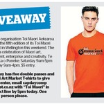 Win 1 of 5 Double Passes and Toi Maori Art Market T-Shirts from The Dominion Post (Wellington)