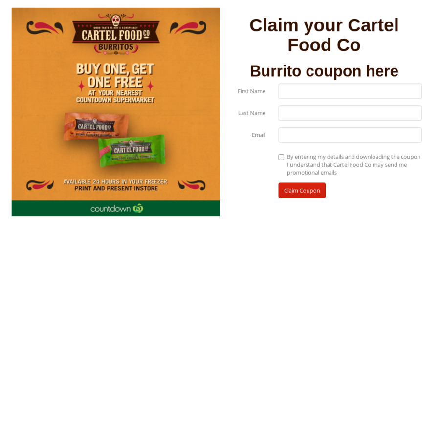 Buy 1 Get 1 Free Cartel Food Burritos Choicecheapies