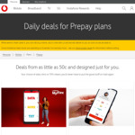 3GB for 3 Days (Off Peak Data) $2.50, 500 Minutes of Voda to Voda Calling $0 @ Vodafone's Prepay Daily Deals