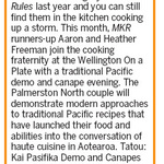 Win a Double Pass to Tatou: Kai Pasifika Demo & Canapes Aug 29 + $100 Dine Voucher [Wellington]