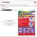 Farmers - 1 Day Sale Thurs 18 Dec, Half Price Christmas Trees, Sheets, Underwear, Sleepwear