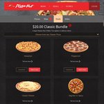 3x Large Classic Pizzas & 3x Sides for $20 or 4x Large Classic Pizzas & 4x Sides for $28 at Pizza Hut (Pickup & Delivery*)