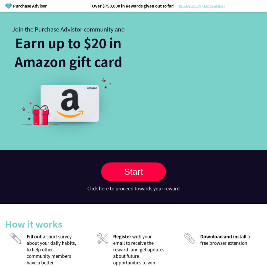 Free US20 Amazon Gift Card by Taking Survey & Installing