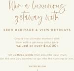 Win a View Retreats X Seed Heritage Getaway Package Worth $4,035.70 from Steambrook