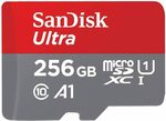 SanDisk 256GB Ultra microSDXC UHS-I Memory Card with Adapter ~ A$47 or A$39 (with Prime) Delivered @ Amazon AU