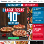Large Value Pizza $3, Traditional $6, Gourmet $9, Garlic Bread $2 @ Domino's, Christchurch CBD (Pickup Only)