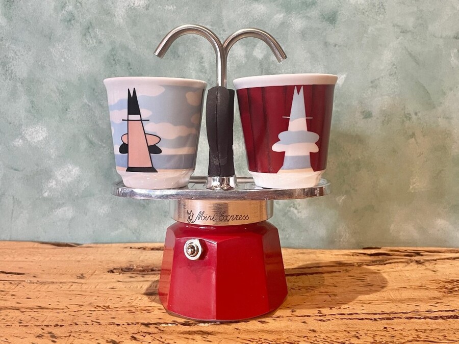  Bialetti - Mini Express Magritte: Moka Set includes