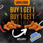 Buy One Get One Free (Any Menu Item, Excludes Bottled Drinks) @ Lord of The Fries (Various Locations)