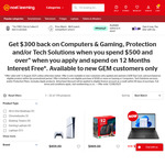 $300 Back on $500 Spend on Gaming & Computers (Excl Apple) When Signing Up for Gem Visa Card (Fees Apply) @ Noel Leeming