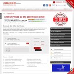 Comodo EV SSL Certificate 1 Year at USD $96 (~NZD $135)/Yr