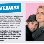 Win 1 of 2 Double Passes to Stand up Love or Wine Lips (2 Shows) from The Dominion Post (Wellington)