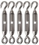 56% OFF 5PCS M4 Stainless Steel Hook Eye Turnbuckle Wire Rope Tension US $4.69 Shipped @Newfrog