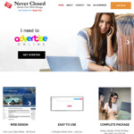 Website Setup + Hosting for $124.50 Per Year (50% off) Including eCommerce Options @ NeverClosed