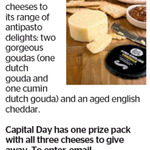 Win 2 Gouda and 1 Cheddar Cheese from The Dominion Post