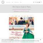Free - Movie Tickets to Mrs Harris Goes to Paris (Riccarton, October 17) @ Show Film First