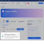 33% off Japan Travel eSIMs - Unlimited 5G Data from ~$3.09/Day @ BambooSIM