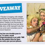 Win a Double Pass to Ian Kelly's Comedy Mr Foote's Other Leg from The Dominion Post (Wellington)